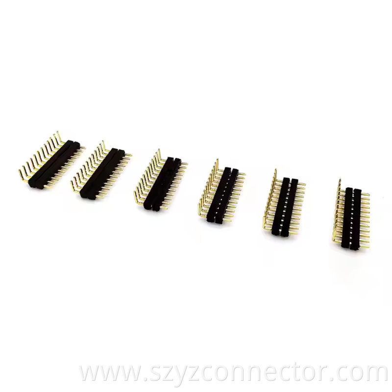 1.0mm Pitch Pin Header Right Angle Double Contact H1.01.5mm 12P-150P (4)